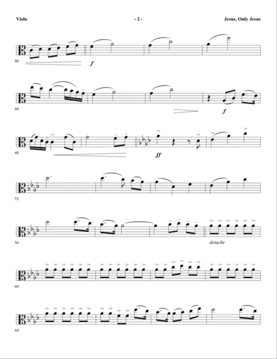 Jesus, Only Jesus - Viola Choir scores gallery preview page 2