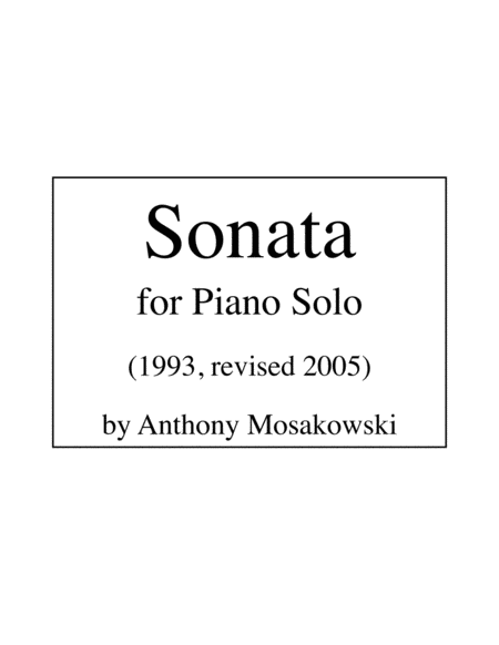 Sonata for Piano Solo image number null