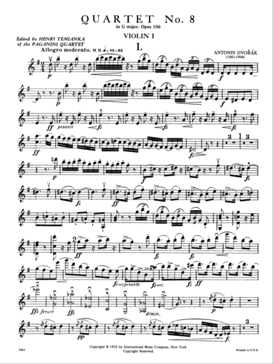Quartet No. 13 In G Major, Opus 106 String Quartet scores gallery preview page 2