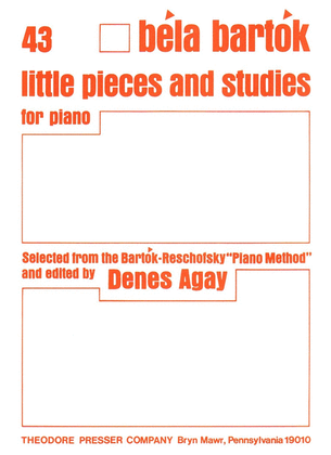 43 Little Pieces And Studies For Piano
