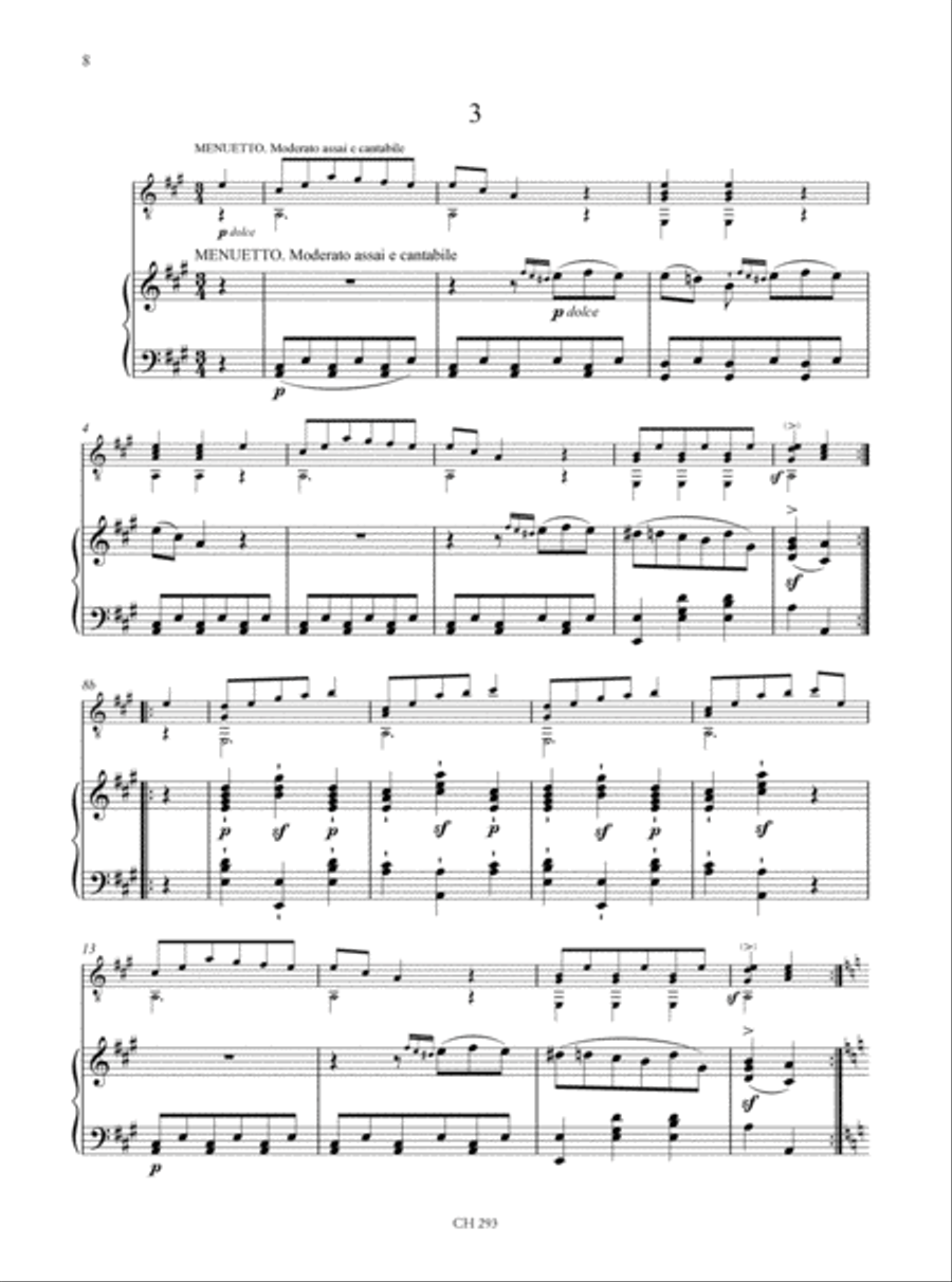 Différentes Pieces très faciles for Guitar and Piano - Vol. 1: Op. 10 Acoustic Guitar scores gallery preview page 4