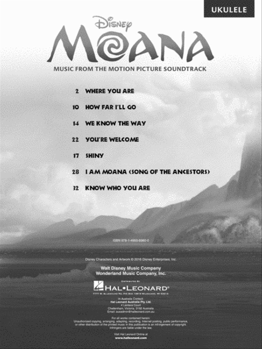 Moana Ukulele scores gallery preview page 2