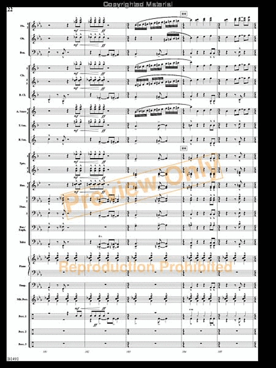 Nevermore Concert Band scores gallery preview page 21