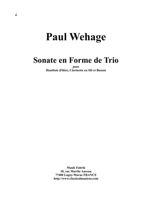 Book cover for Sonate en Forme de Trio for oboe (flute), Bb clarinet and bassoon