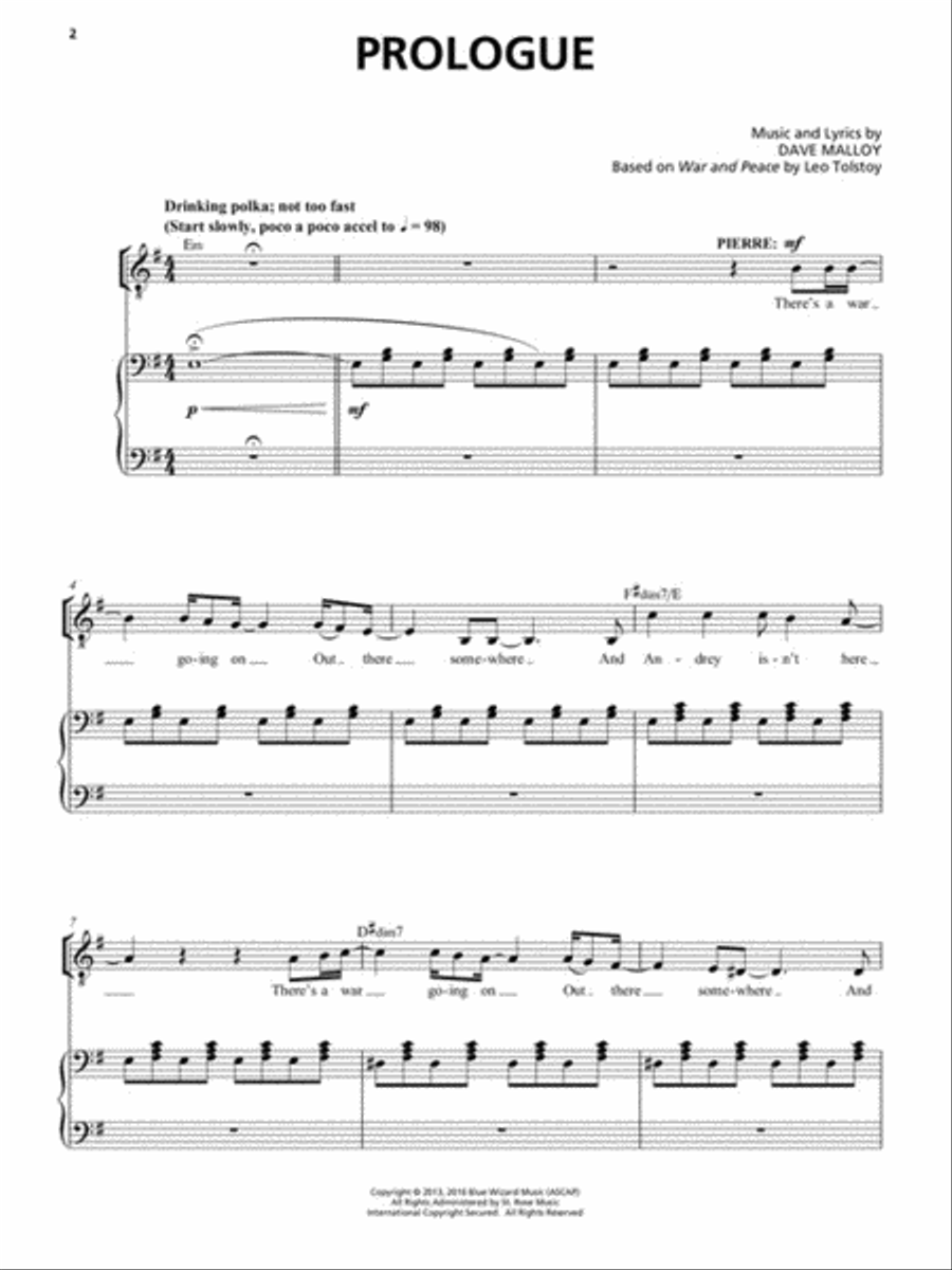 Natasha, Pierre & The Great Comet of 1812 Piano, Vocal scores gallery preview page 5