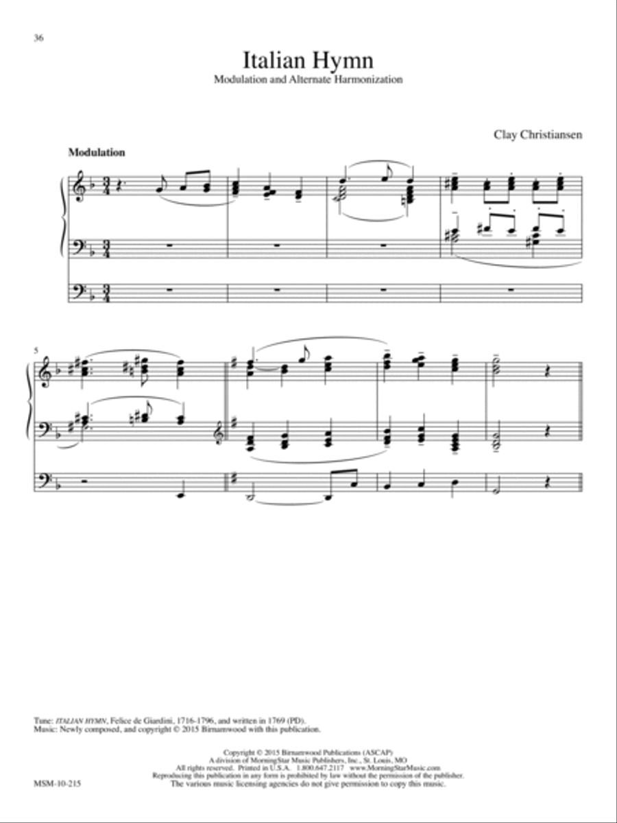 Italian Hymn Organ scores gallery preview page 1