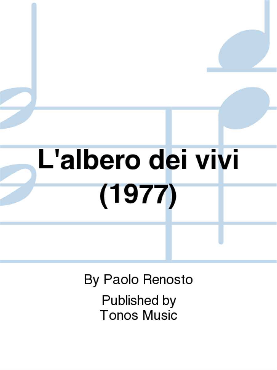 L'albero dei vivi (1977) Chamber Orchestra scores gallery preview page 1