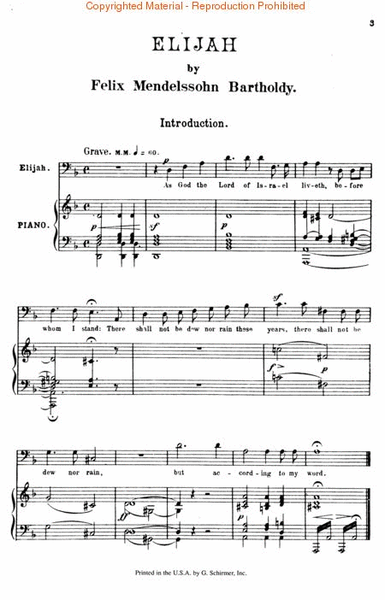 Elijah - Vocal Score, Complete by Felix Bartholdy Mendelssohn Choir - Sheet Music