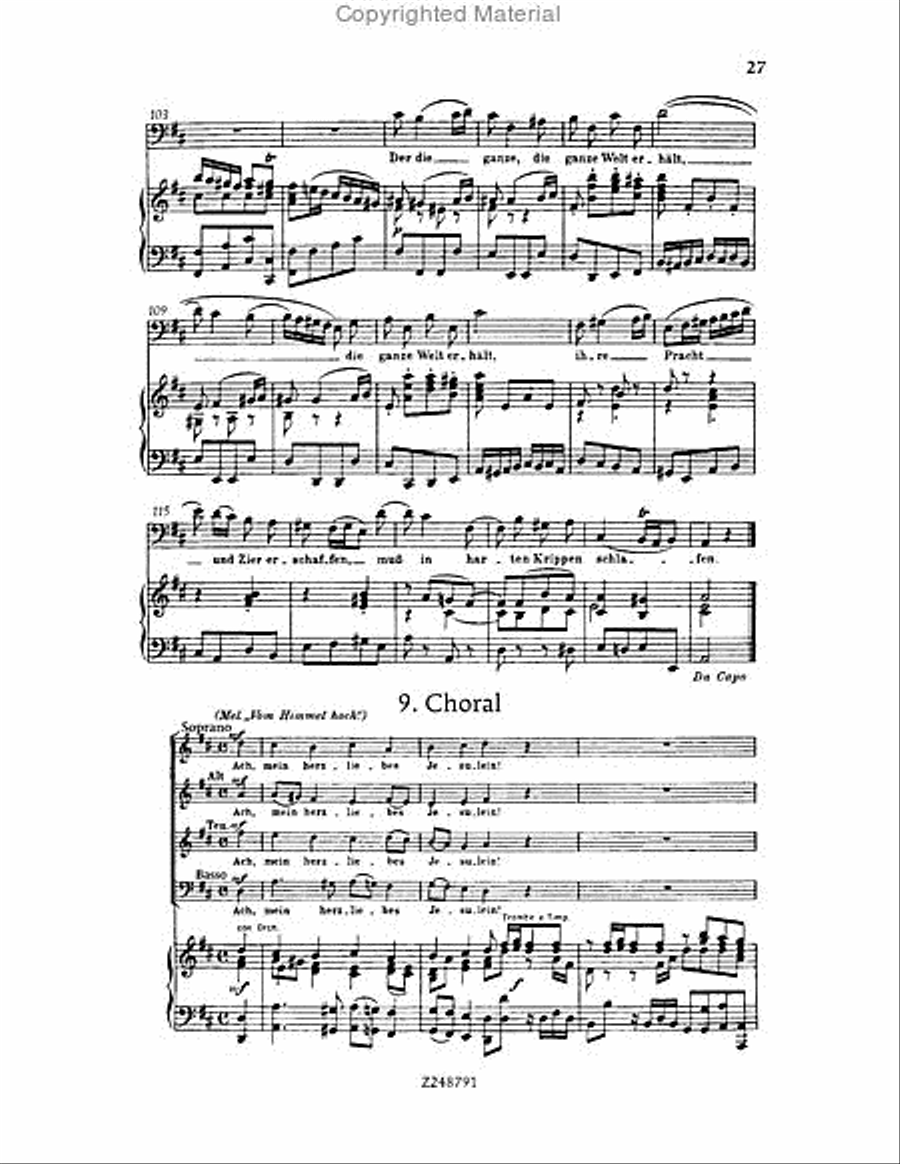 Christmas Oratorio, BWV 248 Choir scores gallery preview page 26