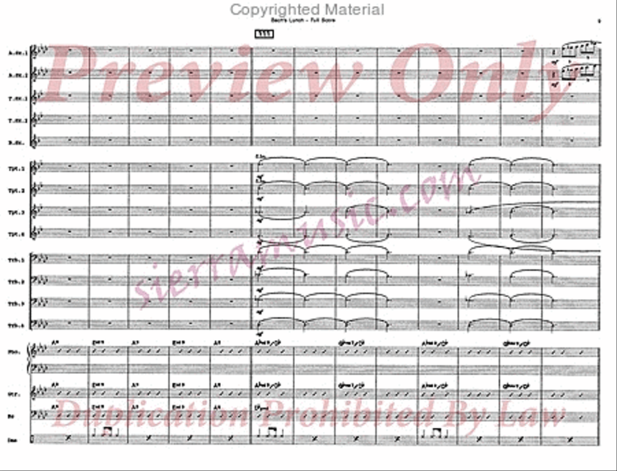 Bach's Lunch Big Band scores gallery preview page 10