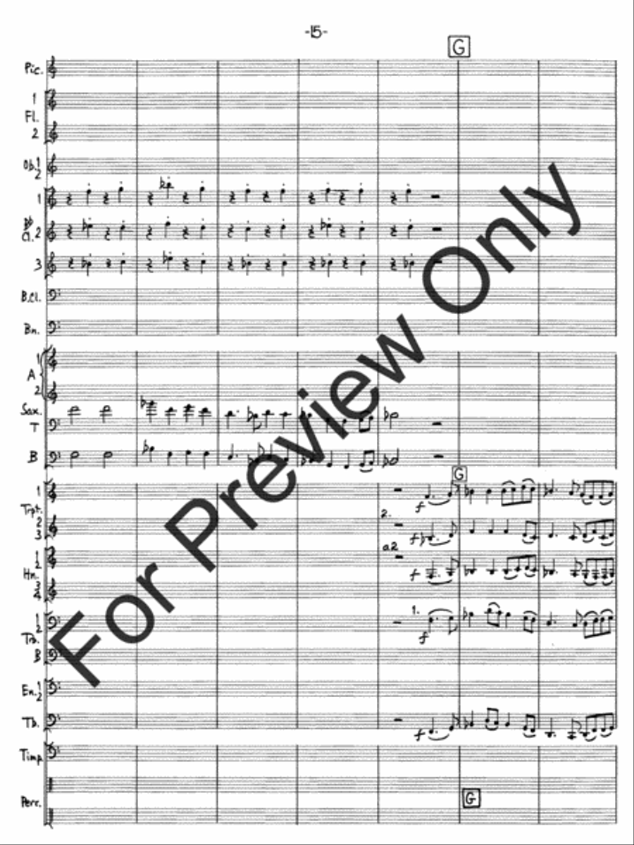 Hallelujah Fantasy Concert Band scores gallery preview page 18