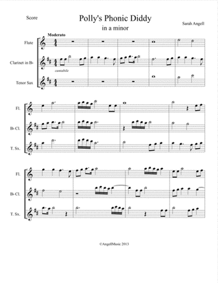 Polly's Phonic Diddy - Trio for Flute/Oboe Clarinet and Tenor Sax