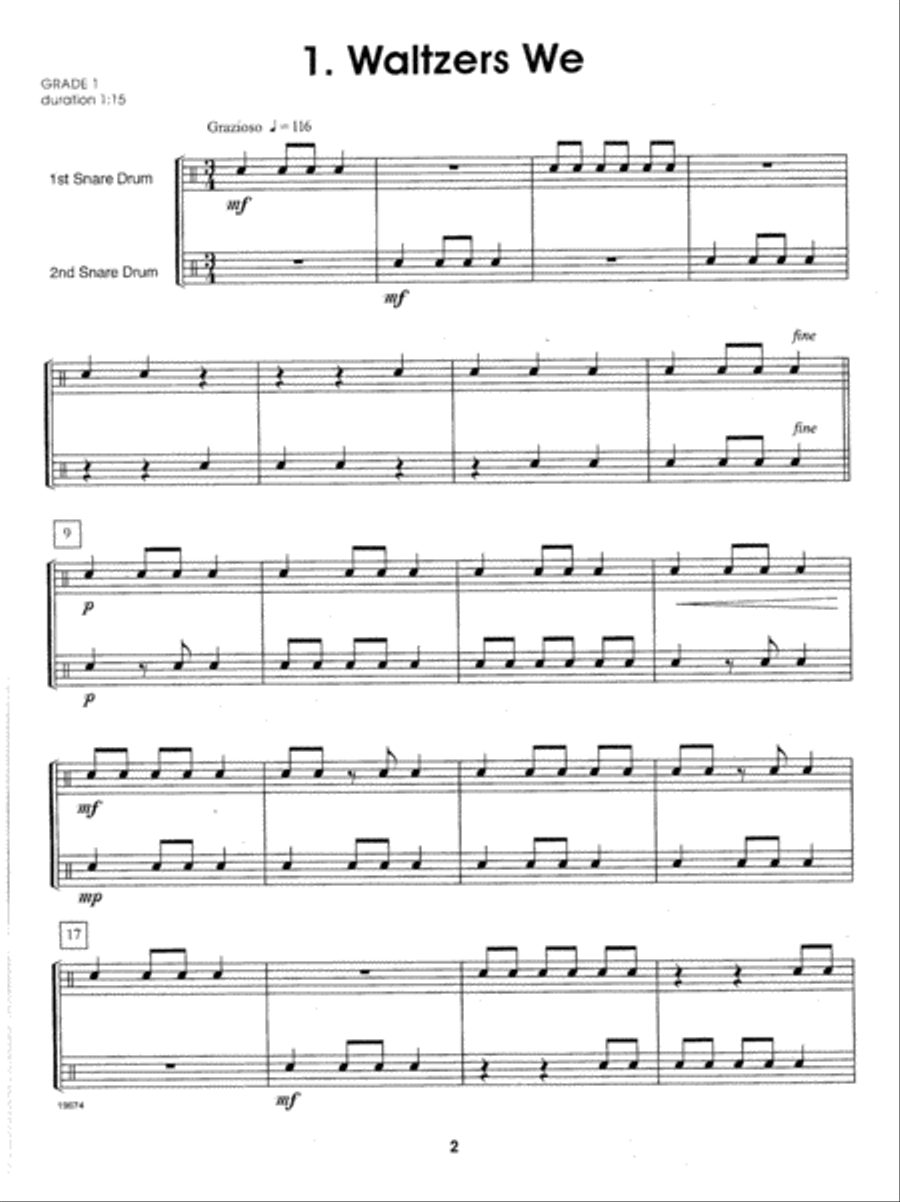 Contest Duets For Young Snare Drummers