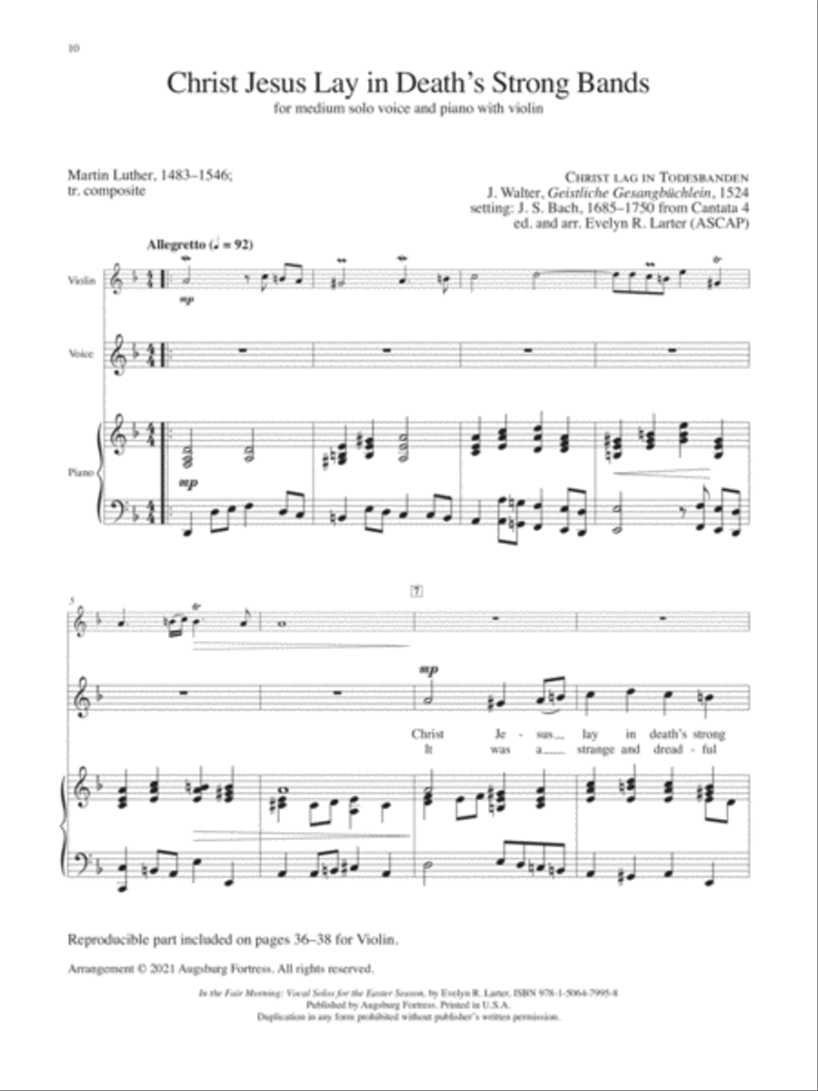 Children of the Heavenly Father: Three Swedish Folk Hymns for Medium Solo Voice Medium Voice scores gallery preview page 4