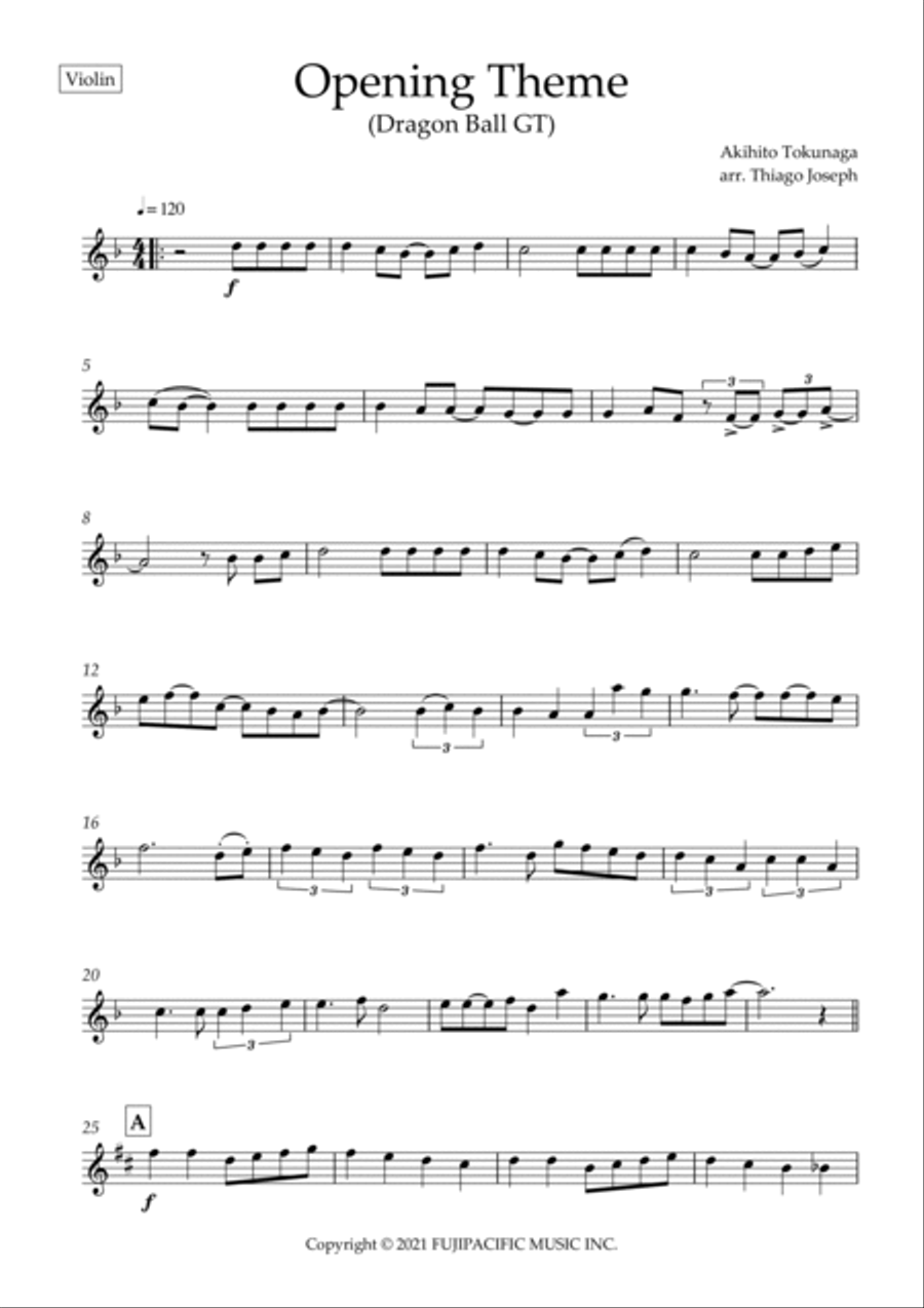 Dragon Ball Gt String Trio scores gallery preview page 4