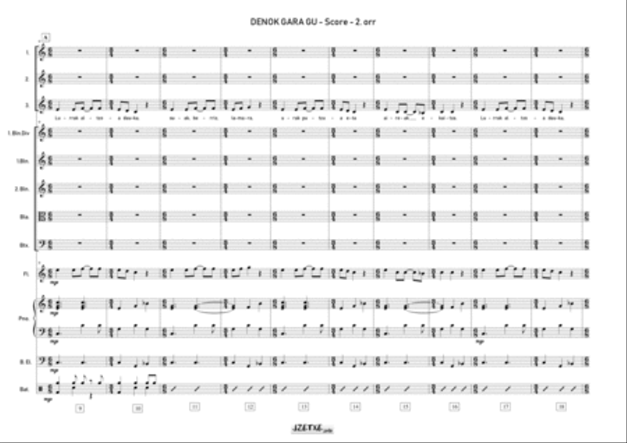 DENOK GARA GU (Score) Full Orchestra scores gallery preview page 5