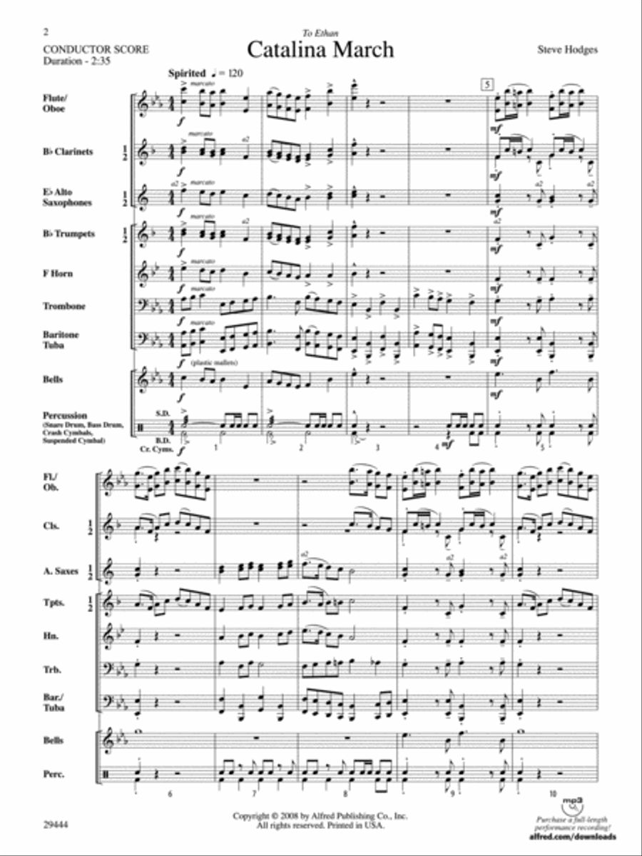 Catalina March Concert Band scores gallery preview page 2