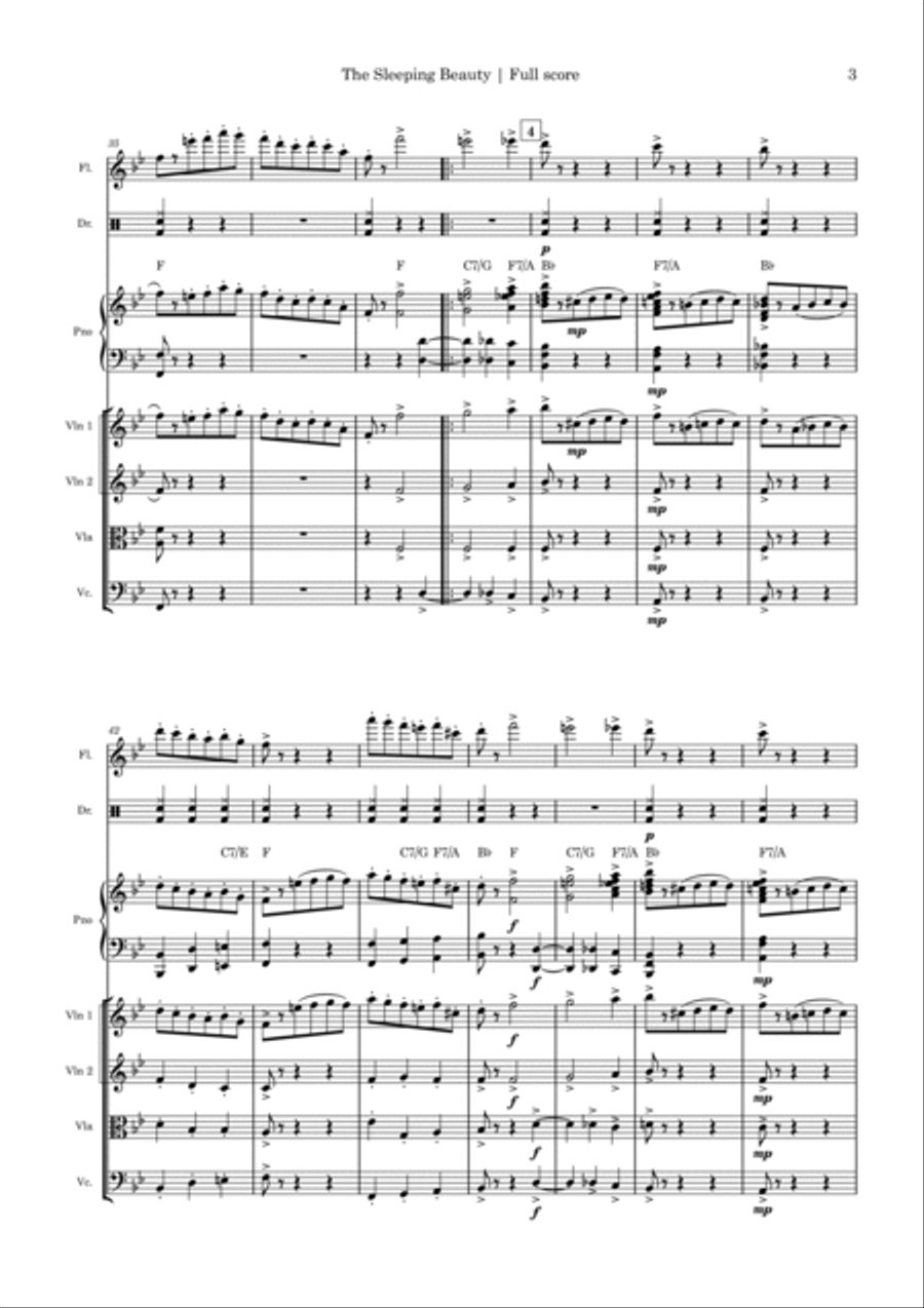 The Sleeping Beauty Chamber Music scores gallery preview page 3
