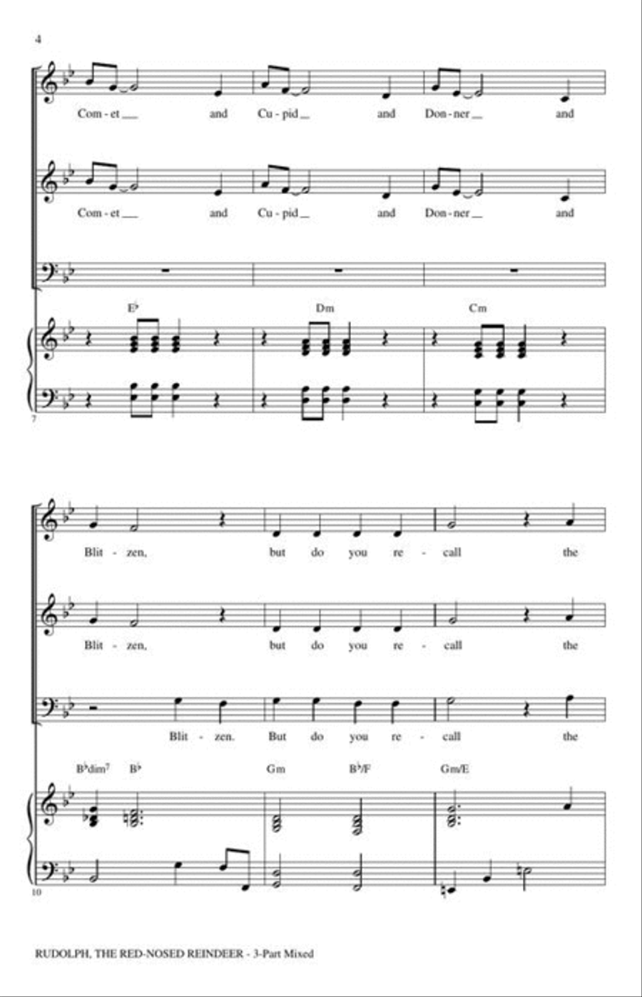 Rudolph, the Red-Nosed Reindeer 3-Part scores gallery preview page 5