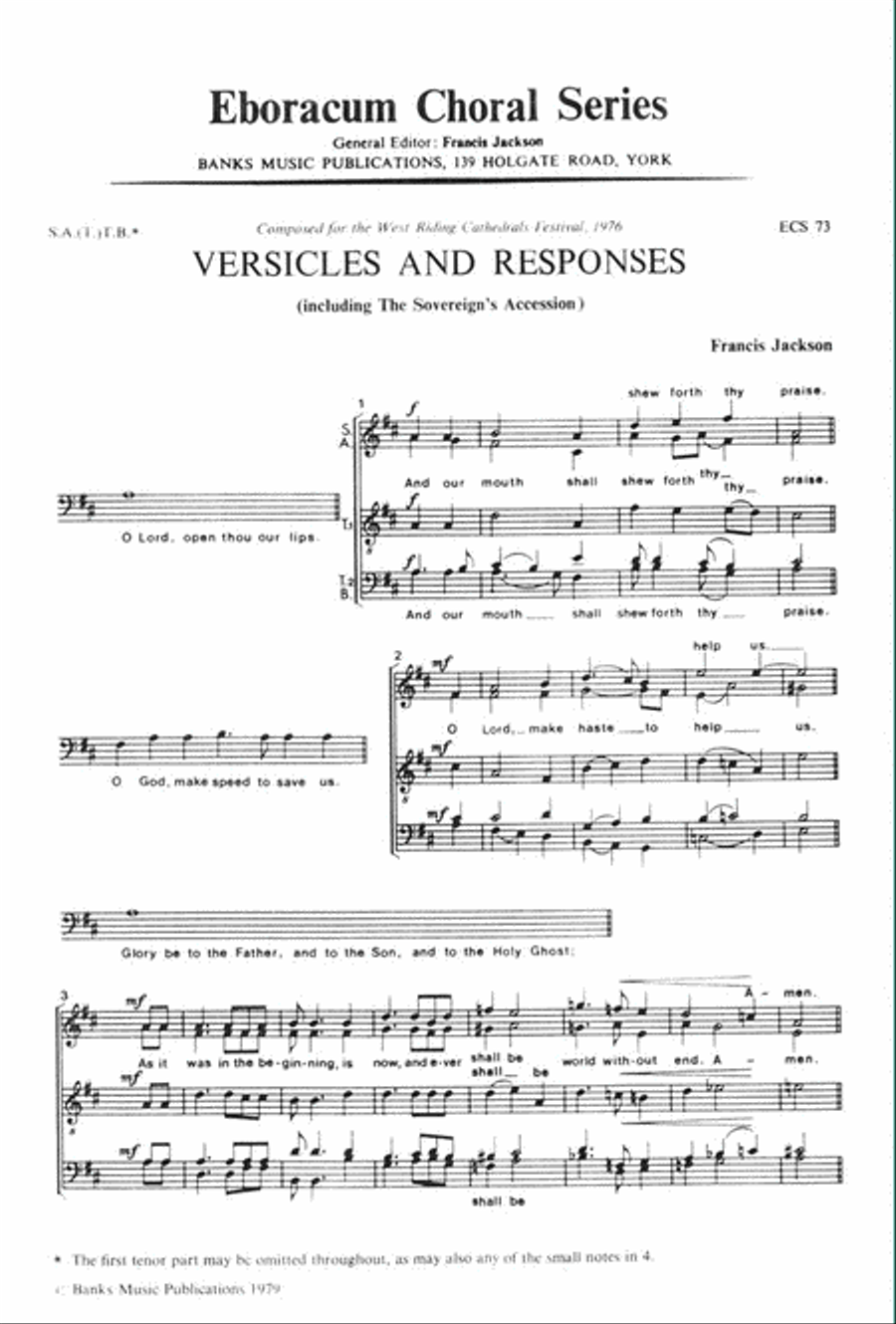 Versicles & Responses