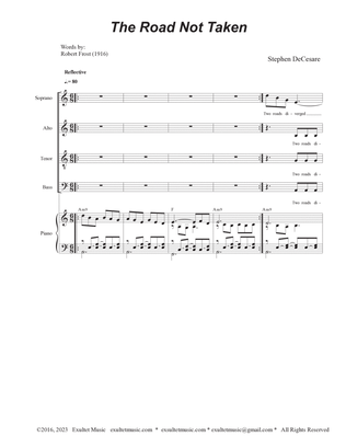 Book cover for The Road Not Taken (SATB)