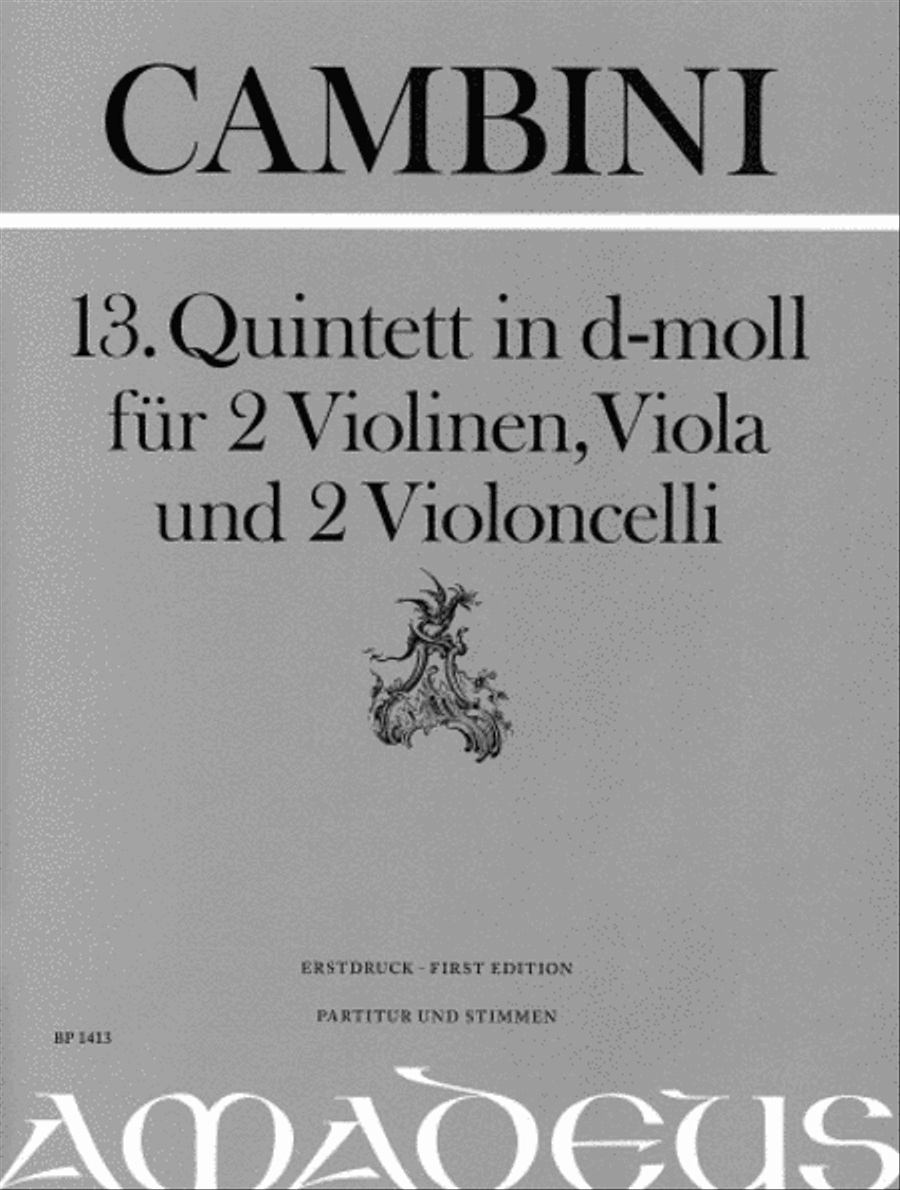 13th Quintet D minor Cello scores gallery preview page 1