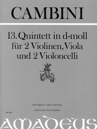 Book cover for 13th Quintet D minor