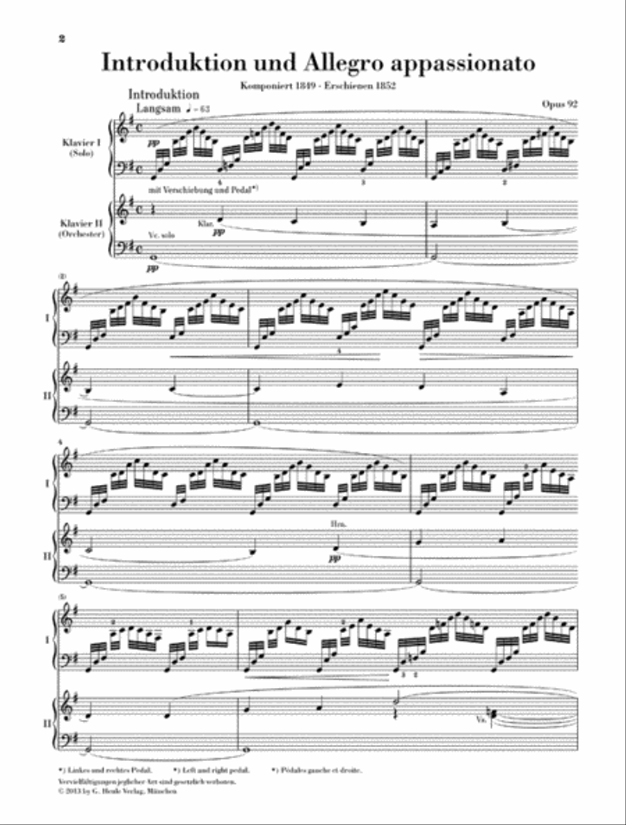 Introduction and Allegro Appassionato for Piano and Orchestra, Op. 92 Piano Solo scores gallery preview page 2