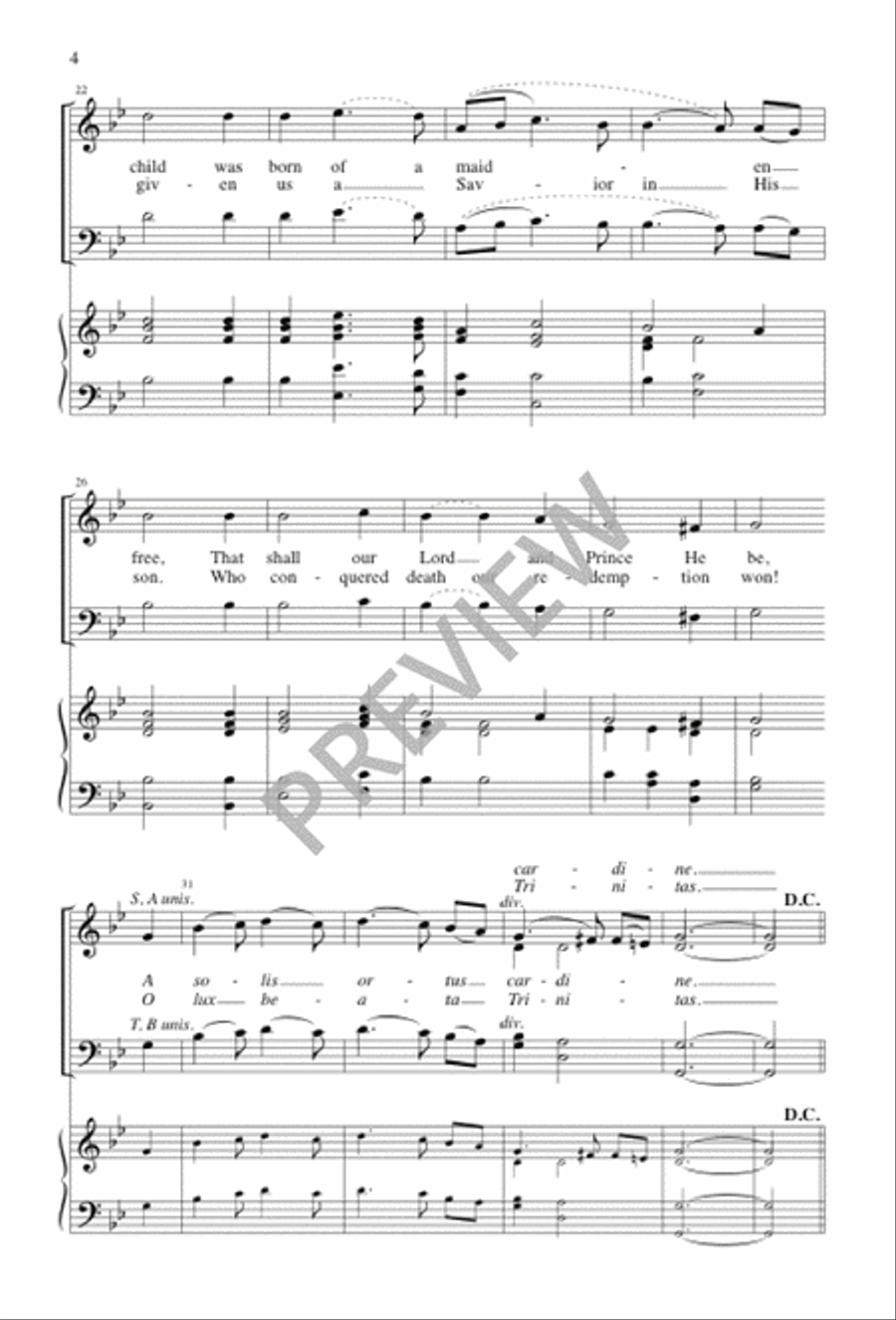 Nowell Sing We 4-Part scores gallery preview page 4