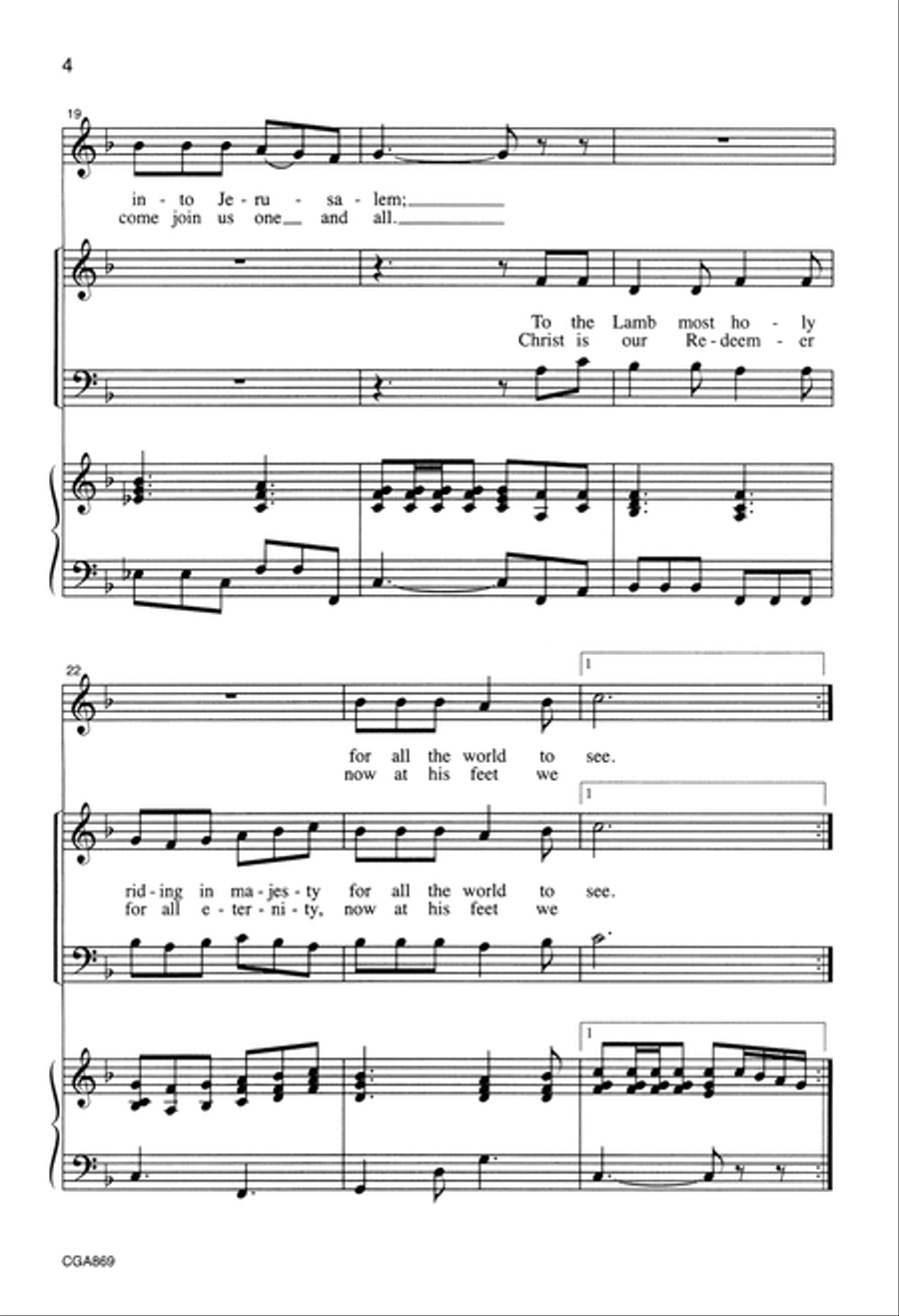 Lift Your Voices Wave the Palms Choir scores gallery preview page 4