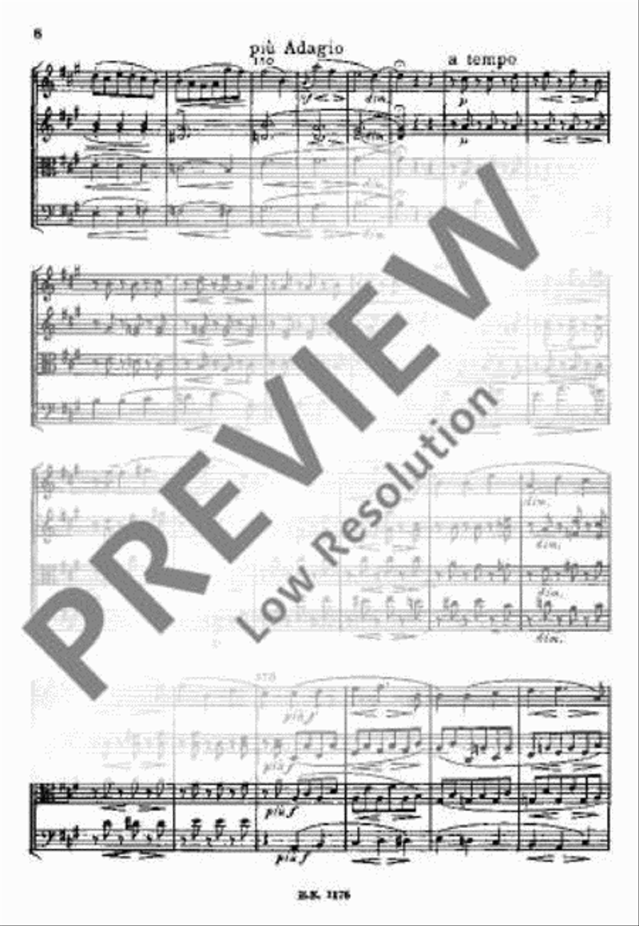 String Quartet A major String Quartet A major String Quartet scores gallery preview page 9