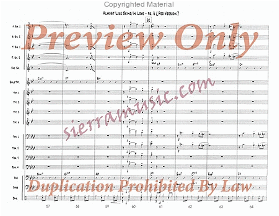 Almost Like Being in Love (Pro) Big Band scores gallery preview page 9