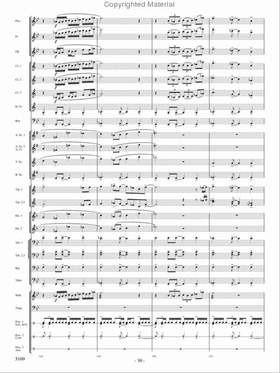 As If On Wings Concert Band scores gallery preview page 29