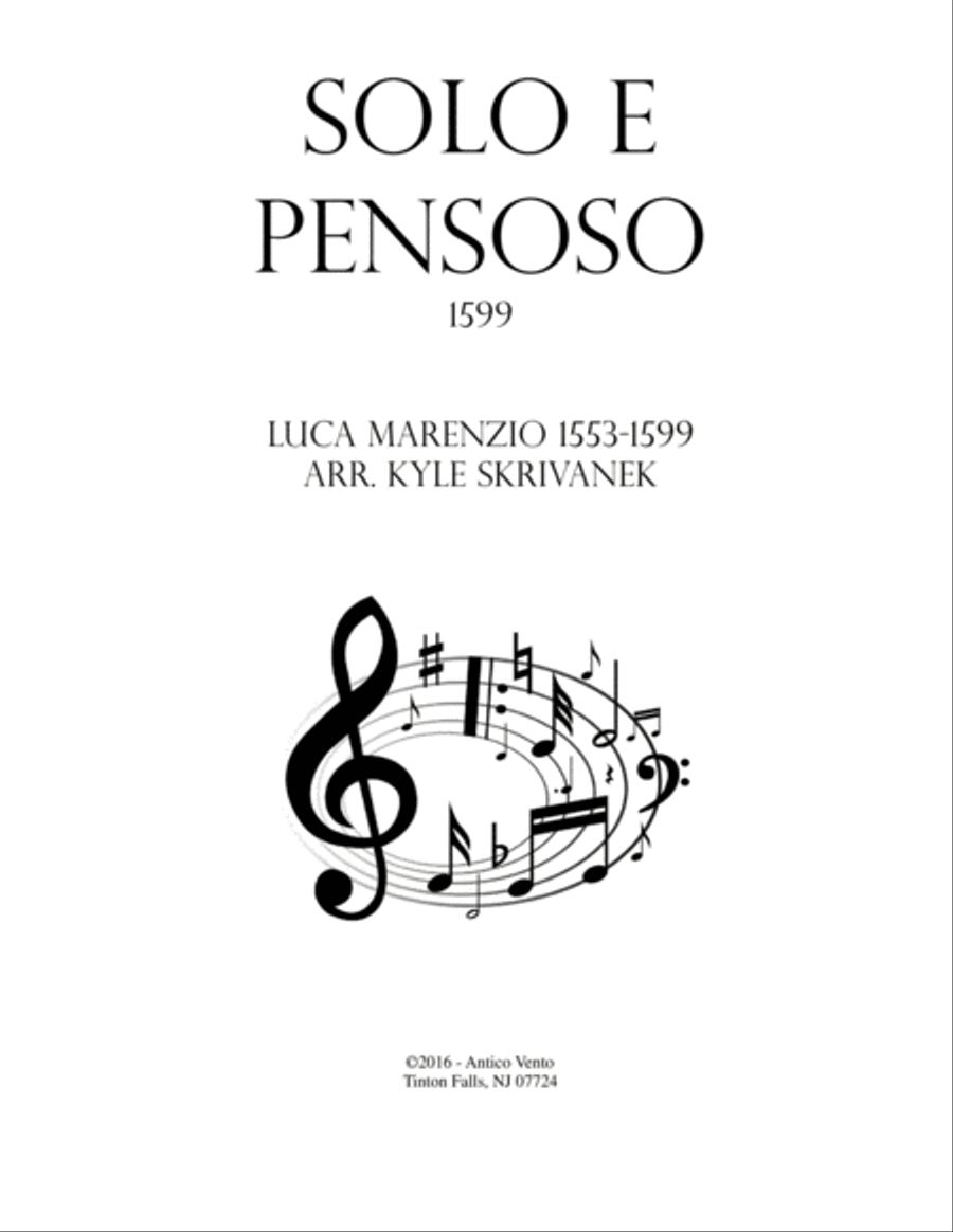 Solo E Pensoso Concert Band scores gallery preview page 1
