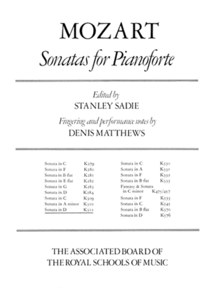 Book cover for Sonata in D K. 576