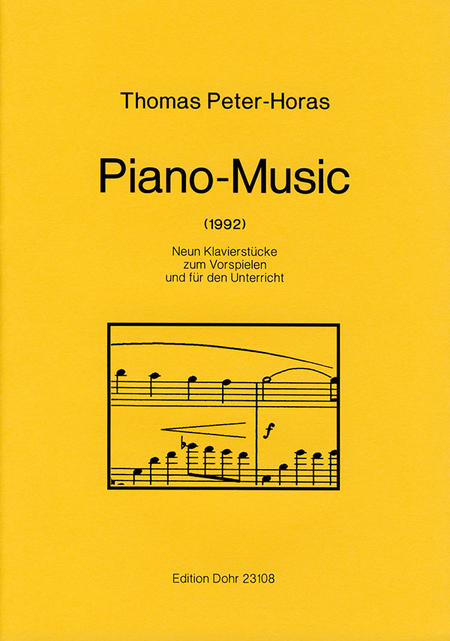 Piano-Music (1992) -Neun Klavierstücke zum Vorspielen und für den Unterricht-