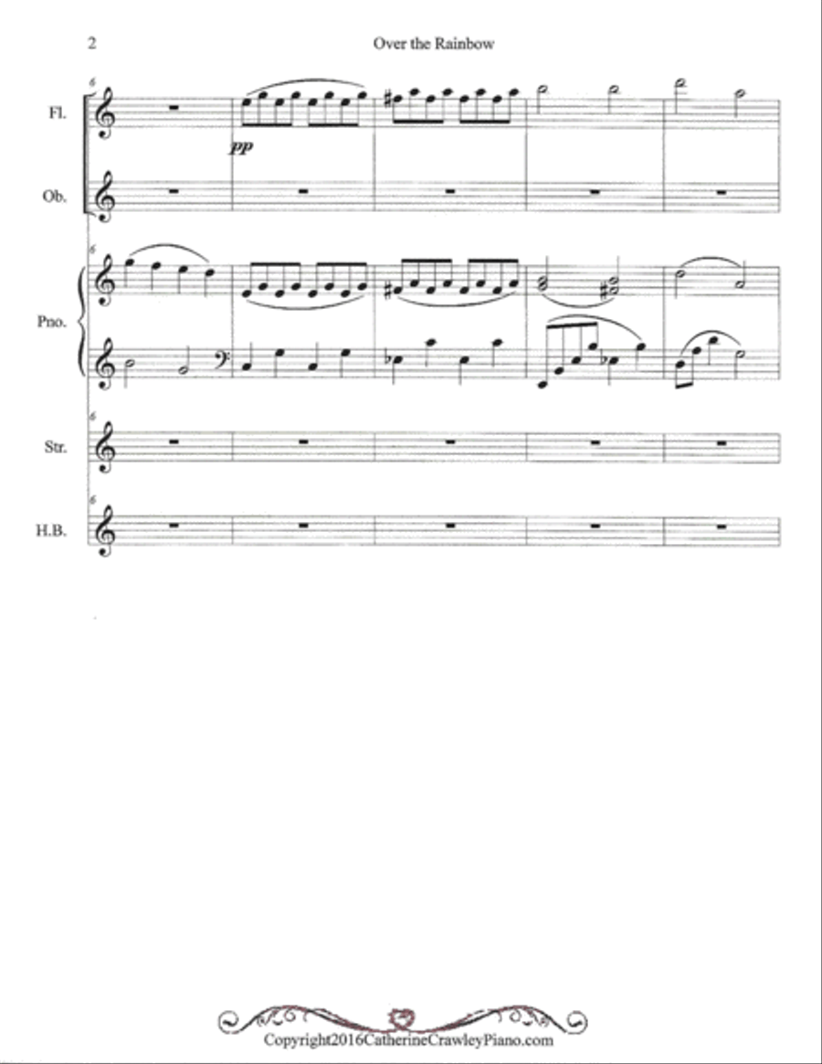 Over The Rainbow (from The Wizard Of Oz) Handbell Choir scores gallery preview page 2