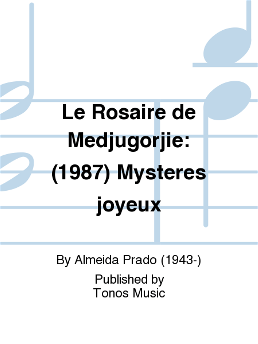 Le Rosaire de Medjugorjie: (1987) Mysteres joyeux Piano Solo scores gallery preview page 1