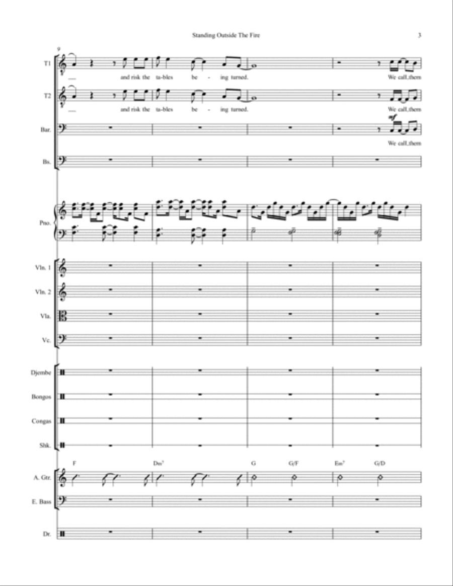Standing Outside The Fire Large Ensemble scores gallery preview page 3