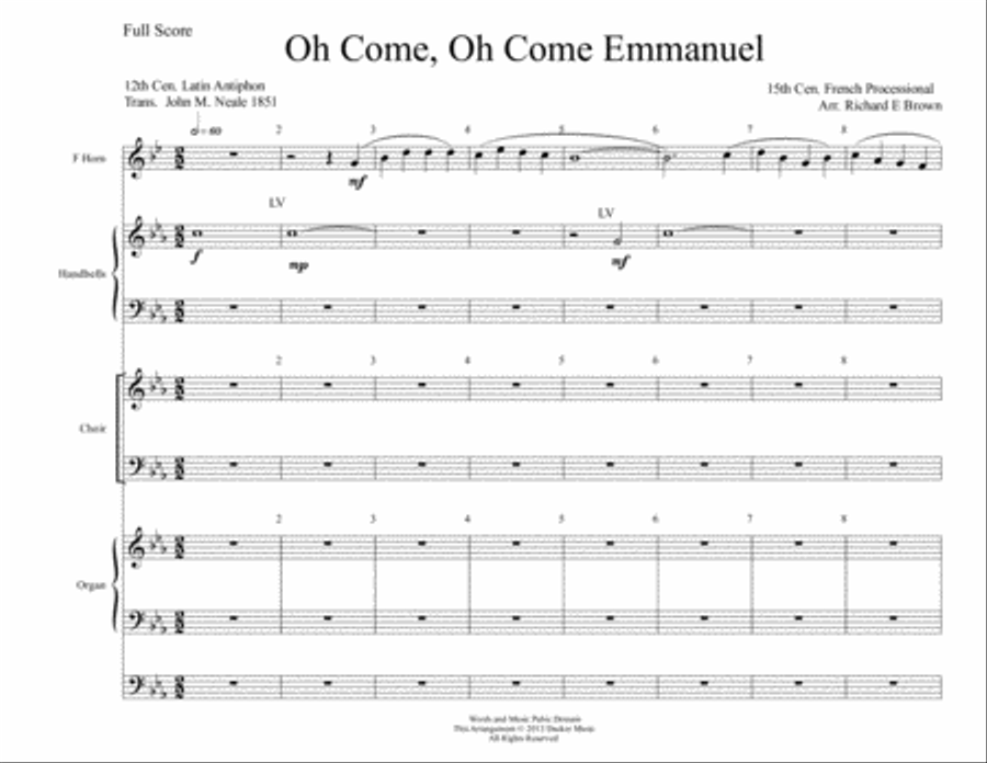 Oh Come, Oh Come Emmanuel - instrumental set 4-Part scores gallery preview page 2