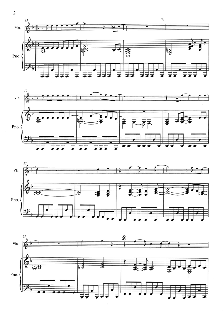 Hungry Eyes Violin Solo scores gallery preview page 2