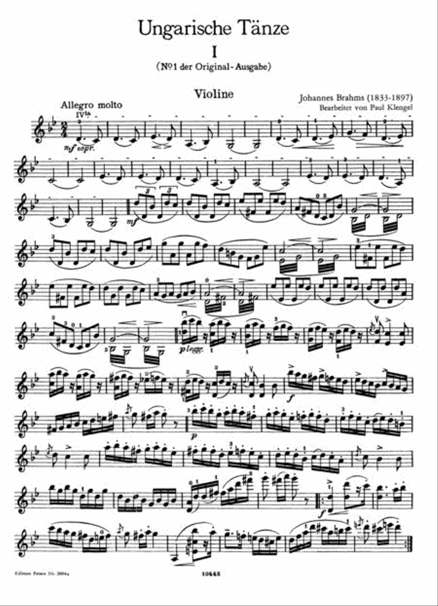 12 Hungarian Dances Violin Solo scores gallery preview page 3