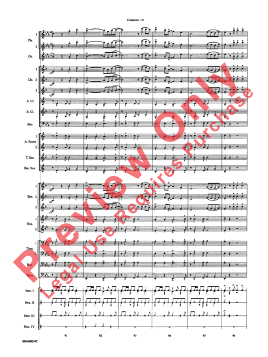 Carnaval de Brasil Concert Band scores gallery preview page 18