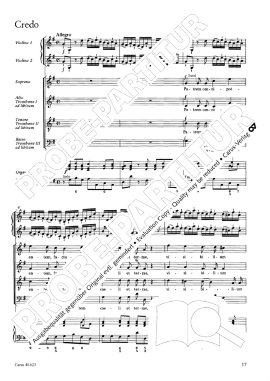 Missa brevis in G major Missa brevis in G major 4-Part scores gallery preview page 18