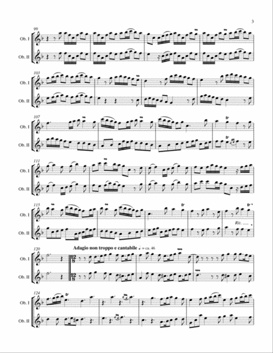 Concerto for Two Oboes in F Major, Op. 9 No 3 Woodwind Duet scores gallery preview page 5