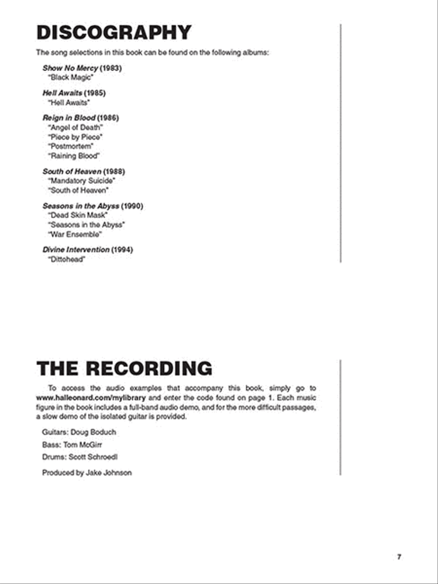 Slayer - Signature Licks Electric Guitar scores gallery preview page 3