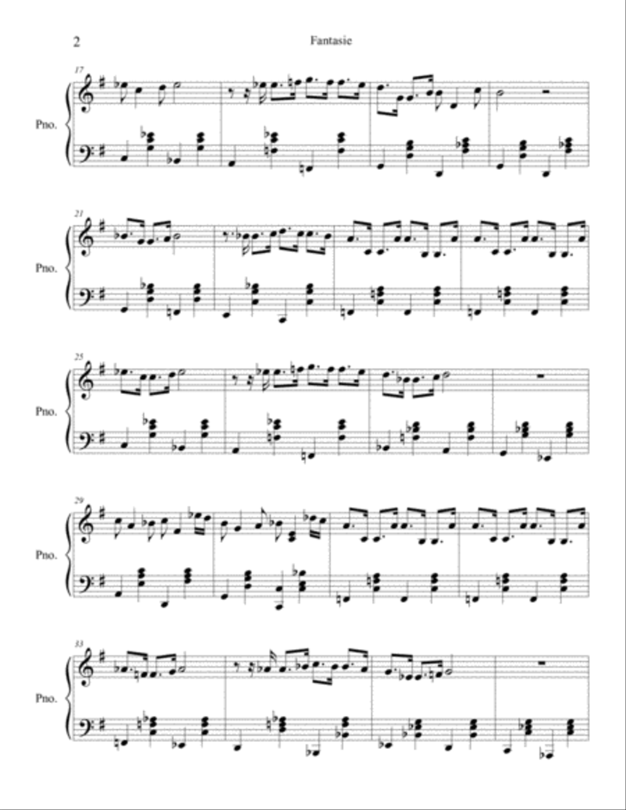 Fantasie (Andrew Lee) Piano Solo scores gallery preview page 2