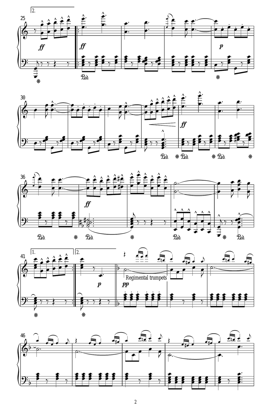 Semper Fidelis Piano Solo scores gallery preview page 2