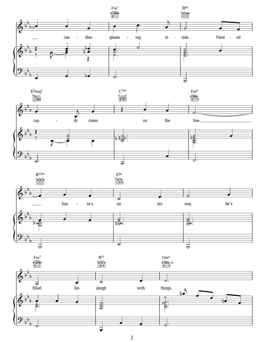 The Christmas Waltz Piano, Vocal scores gallery preview page 2