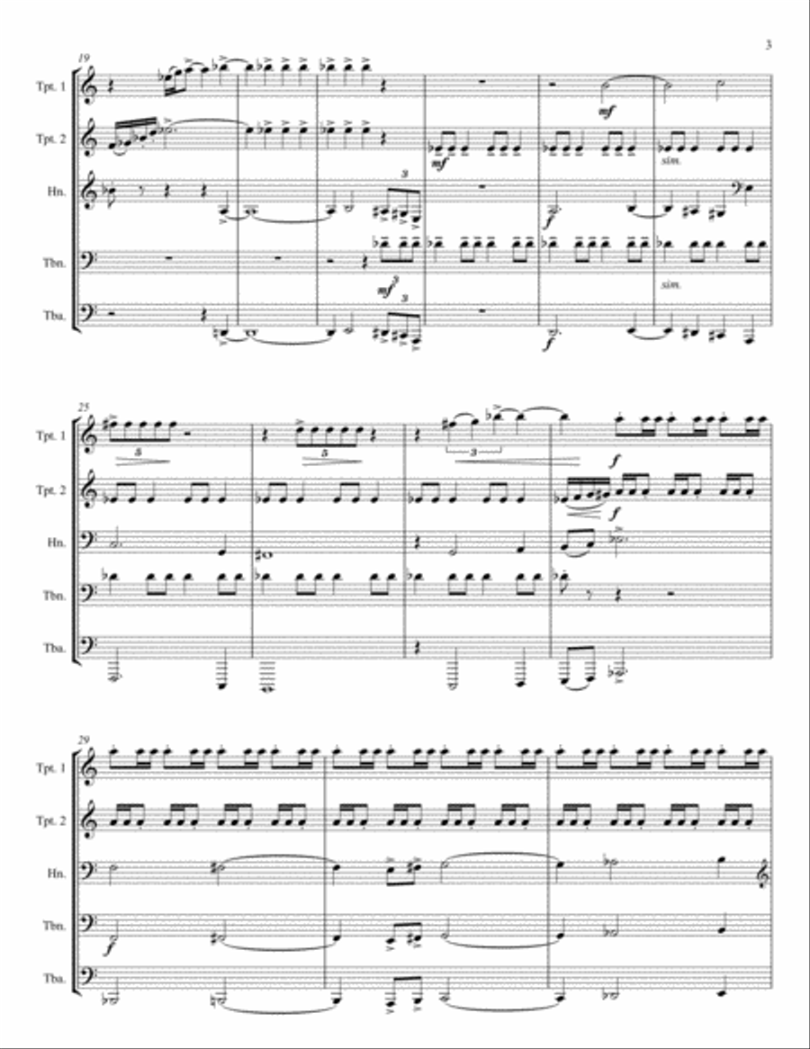 Brain Enema for Brass Quintet Brass Quintet scores gallery preview page 3
